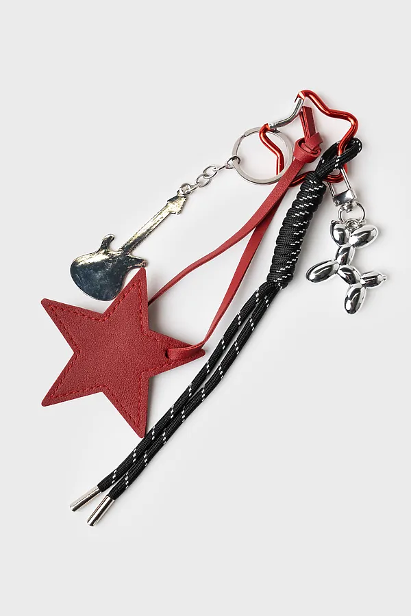 Брелок для девочек PLAYTODAY, красный,черный - фото 2