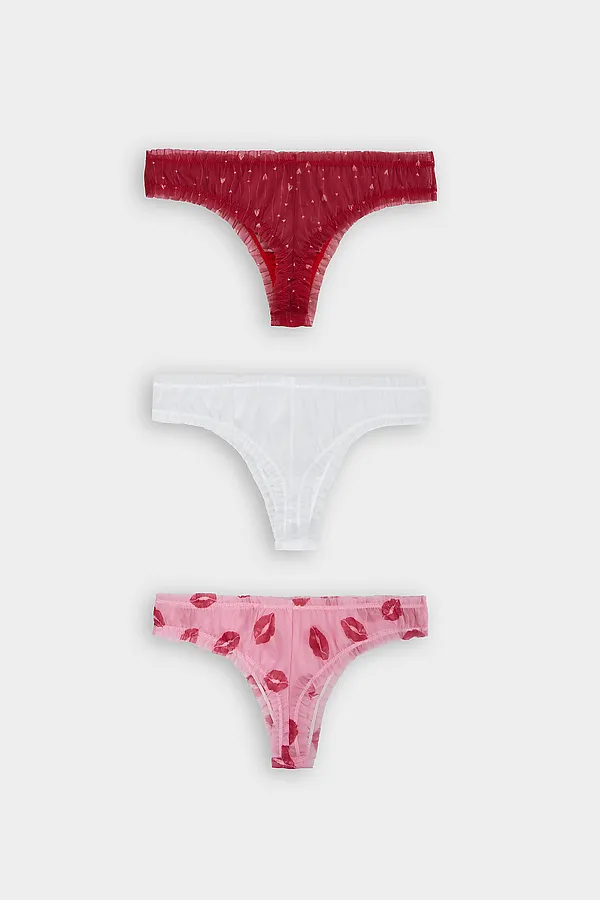Трусы женские (3шт.) MARK FORMELLE, сердечки на красном - фото 2