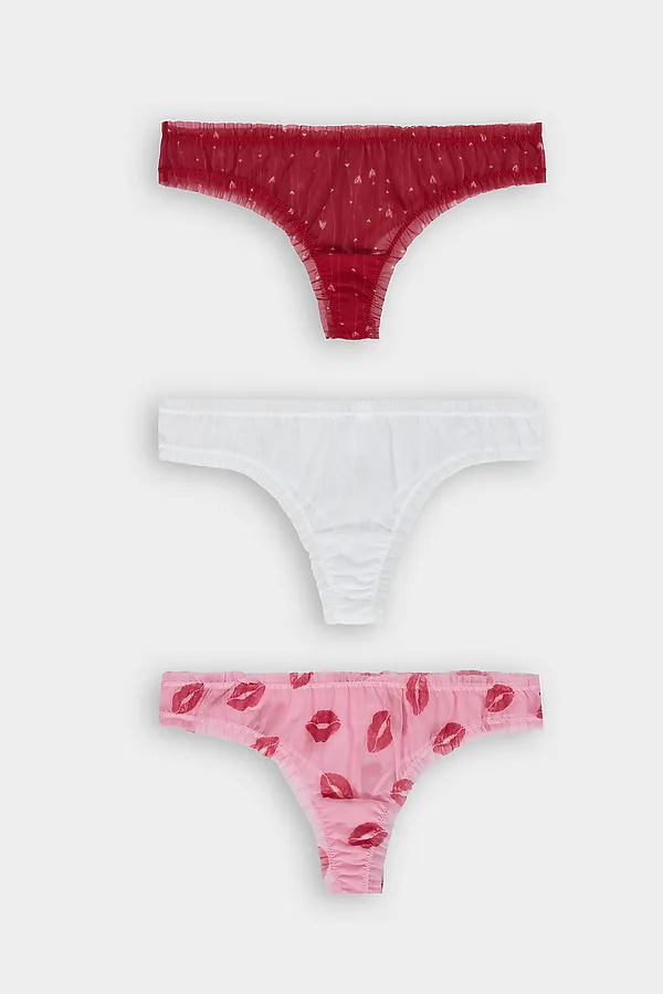 Трусы женские (3шт.) MARK FORMELLE, сердечки на красном - фото 2