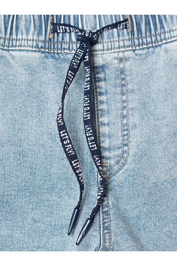 Шорты текстильные джинсовые для мальчиков PLAYTODAY, синий - фото 2