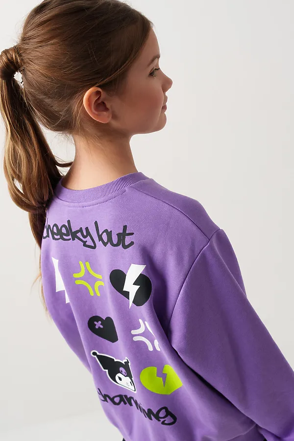 Толстовка трикотажная для девочек PLAYTODAY, сиреневый - фото 2