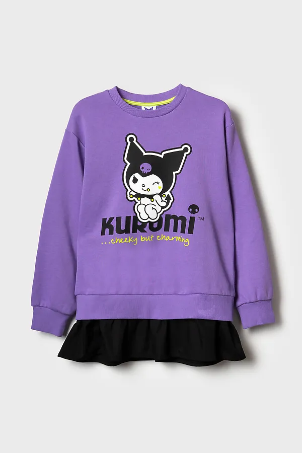 Толстовка трикотажная для девочек PLAYTODAY, сиреневый - фото 2