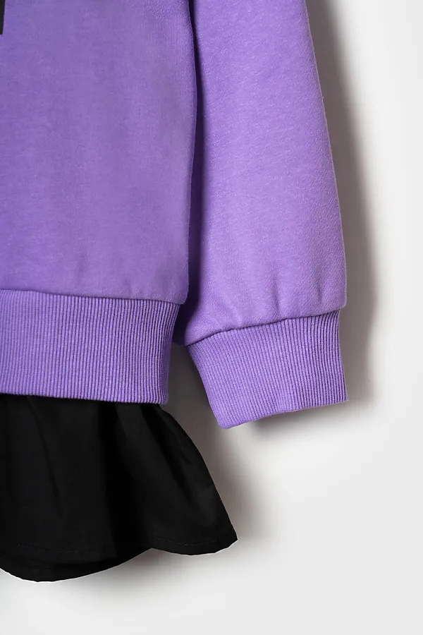 Толстовка трикотажная для девочек PLAYTODAY, сиреневый - фото 2
