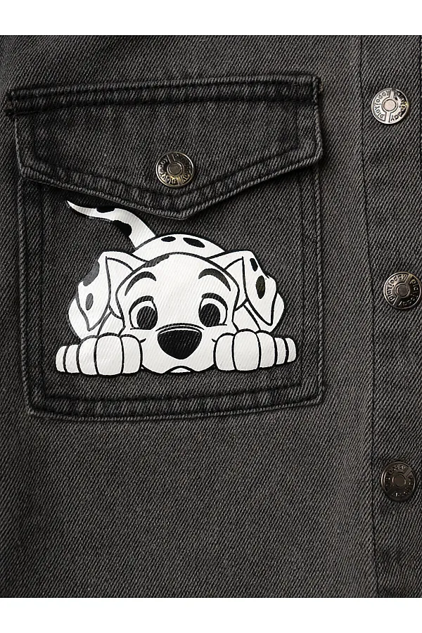 Куртка текстильная джинсовая для девочек PLAYTODAY, черный - фото 2