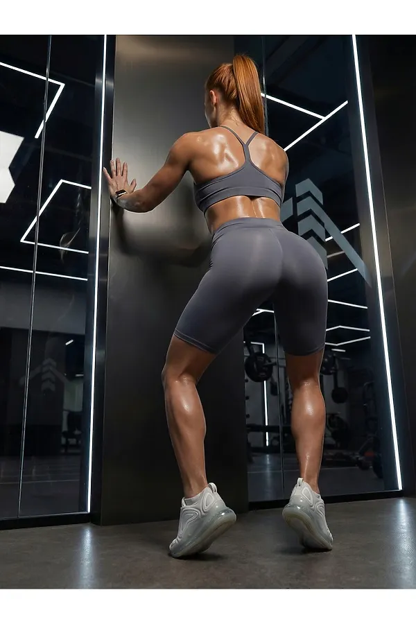 Велосипедки бифлекс женские серого цвета MTFORCE, серый - фото 2