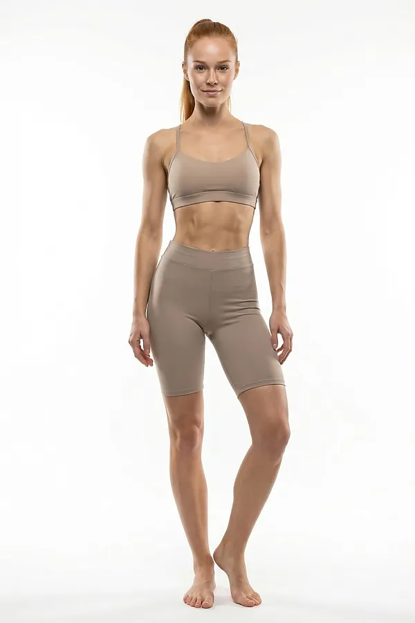 Велосипедки бифлекс женские бежевого цвета MTFORCE, бежевый - фото 2