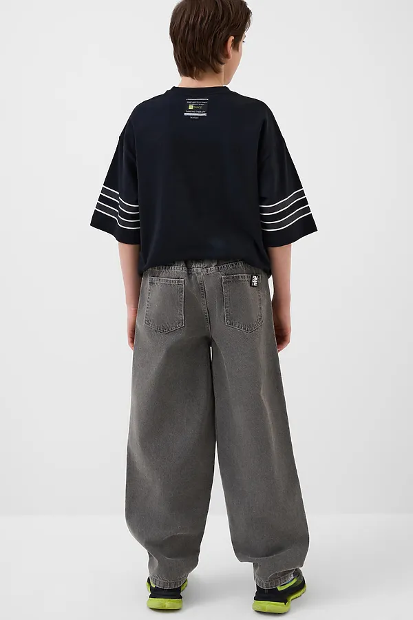 Брюки текстильные джинсовые для мальчиков PLAYTODAY, черный - фото 2