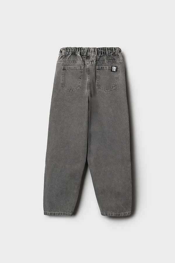 Брюки текстильные джинсовые для мальчиков PLAYTODAY, черный - фото 2