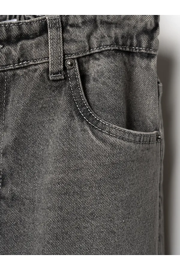 Брюки текстильные джинсовые для мальчиков PLAYTODAY, черный - фото 2