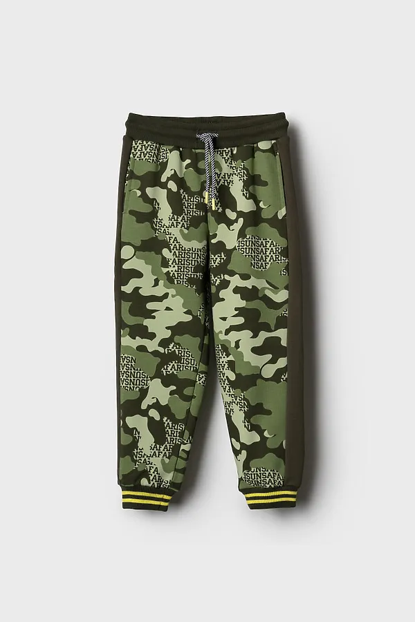 Брюки трикотажные для мальчиков PLAYTODAY, темно-зеленый,зеленый,светло-зеленый - фото 2