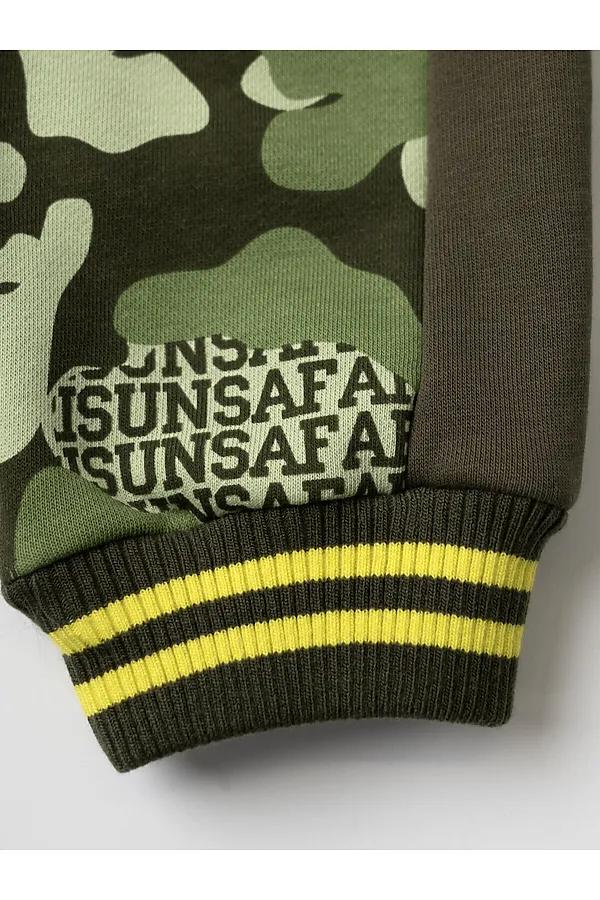 Брюки трикотажные для мальчиков PLAYTODAY, темно-зеленый,зеленый,светло-зеленый - фото 2