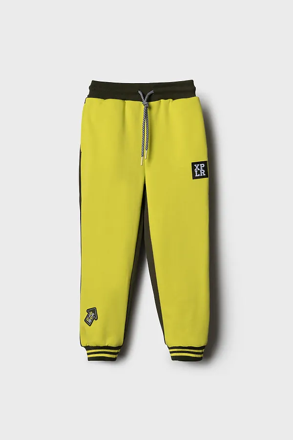 Брюки трикотажные для мальчиков PLAYTODAY, светло-зеленый,темно-зеленый - фото 2