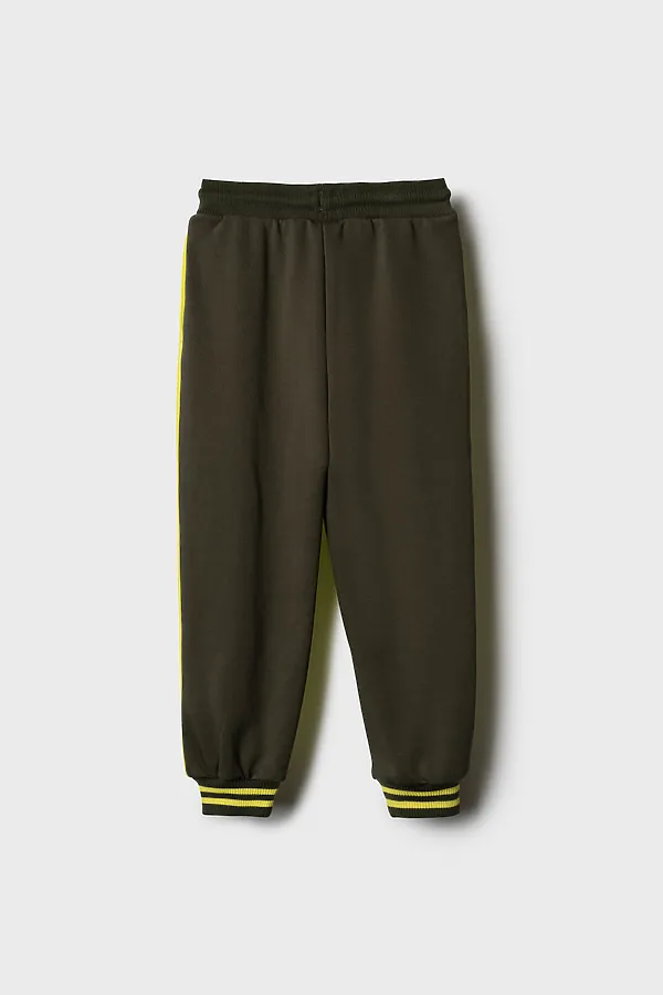 Брюки трикотажные для мальчиков PLAYTODAY, светло-зеленый,темно-зеленый - фото 2