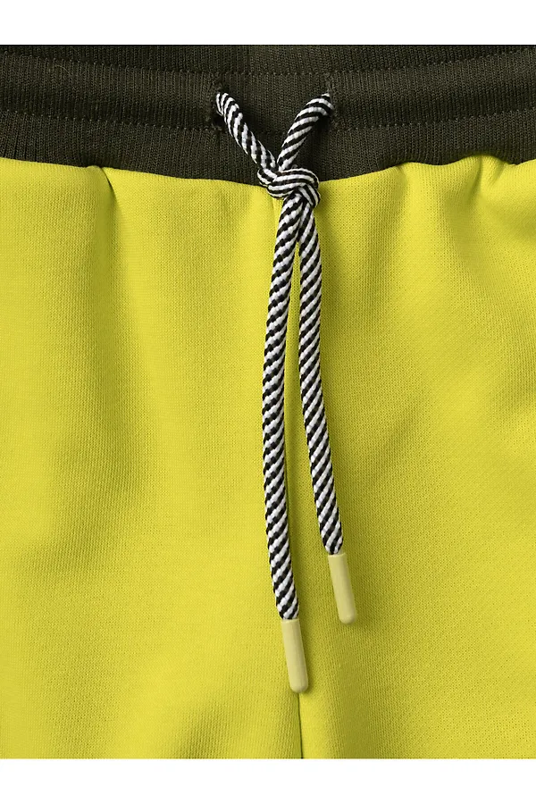 Брюки трикотажные для мальчиков PLAYTODAY, светло-зеленый,темно-зеленый - фото 2