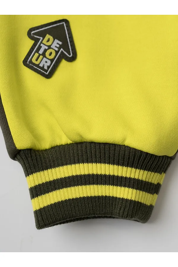 Брюки трикотажные для мальчиков PLAYTODAY, светло-зеленый,темно-зеленый - фото 2