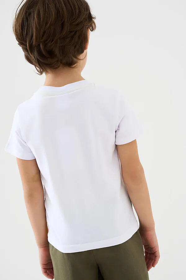 Фуфайка трикотажная для мальчиков (футболка) PLAYTODAY, белый - фото 2