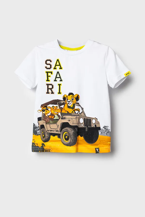 Фуфайка трикотажная для мальчиков (футболка) PLAYTODAY, белый - фото 2