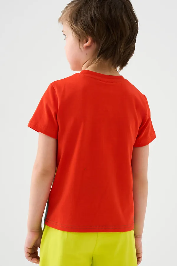 Фуфайка трикотажная для мальчиков (футболка) PLAYTODAY, разноцветный - фото 2