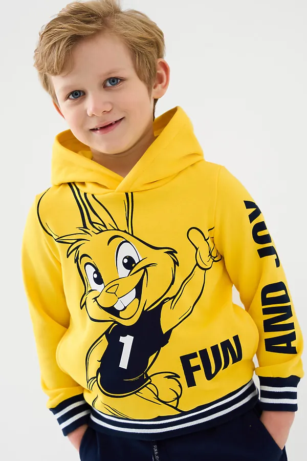 Толстовка трикотажная для мальчиков PLAYTODAY, жёлтый - фото 2