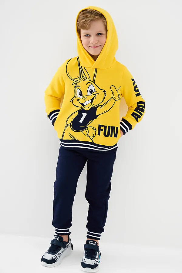 Толстовка трикотажная для мальчиков PLAYTODAY, жёлтый - фото 2