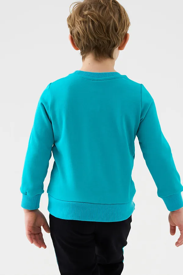 Толстовка трикотажная для мальчиков PLAYTODAY, голубой - фото 2