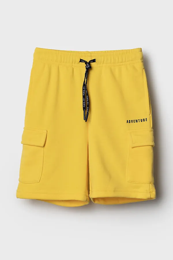 Шорты трикотажные для мальчиков PLAYTODAY, жёлтый - фото 2