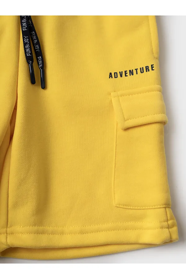 Шорты трикотажные для мальчиков PLAYTODAY, жёлтый - фото 2