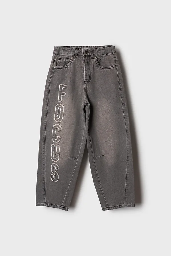 Брюки текстильные джинсовые для мальчиков PLAYTODAY, черный - фото 2