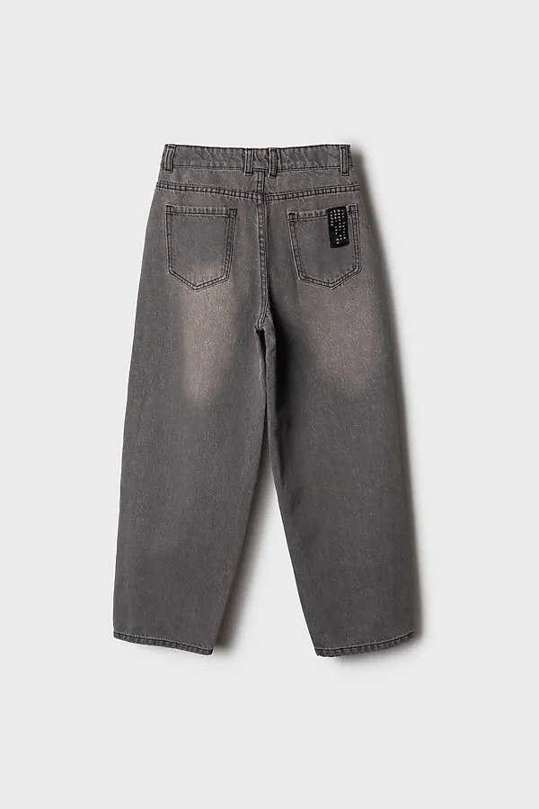 Брюки текстильные джинсовые для мальчиков PLAYTODAY, черный - фото 2