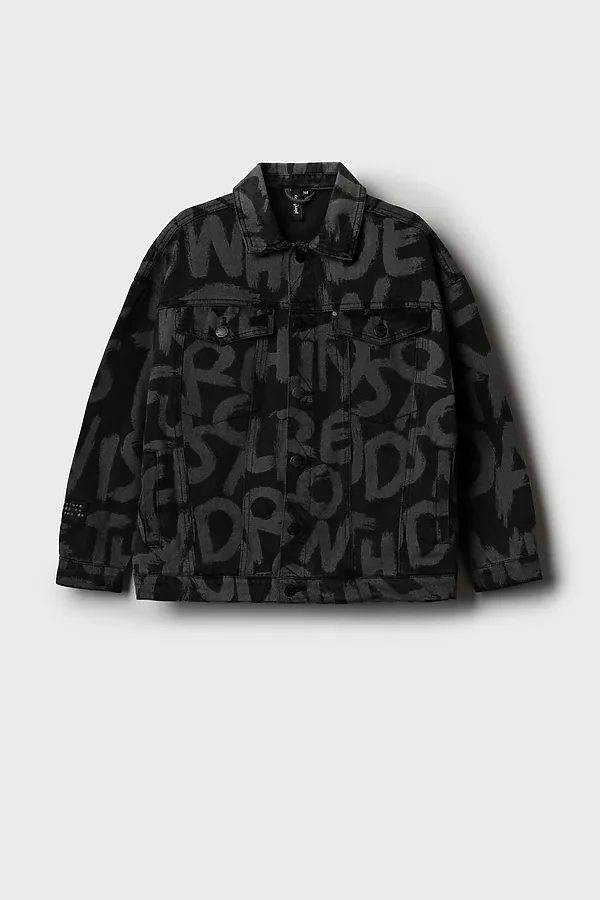 Куртка текстильная джинсовая для мальчиков PLAYTODAY, черный - фото 2