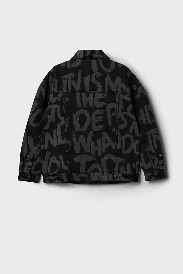 Куртка текстильная джинсовая для мальчиков PLAYTODAY, черный - фото 2