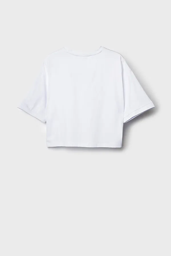 Фуфайка трикотажная для девочек (футболка) PLAYTODAY, белый - фото 2