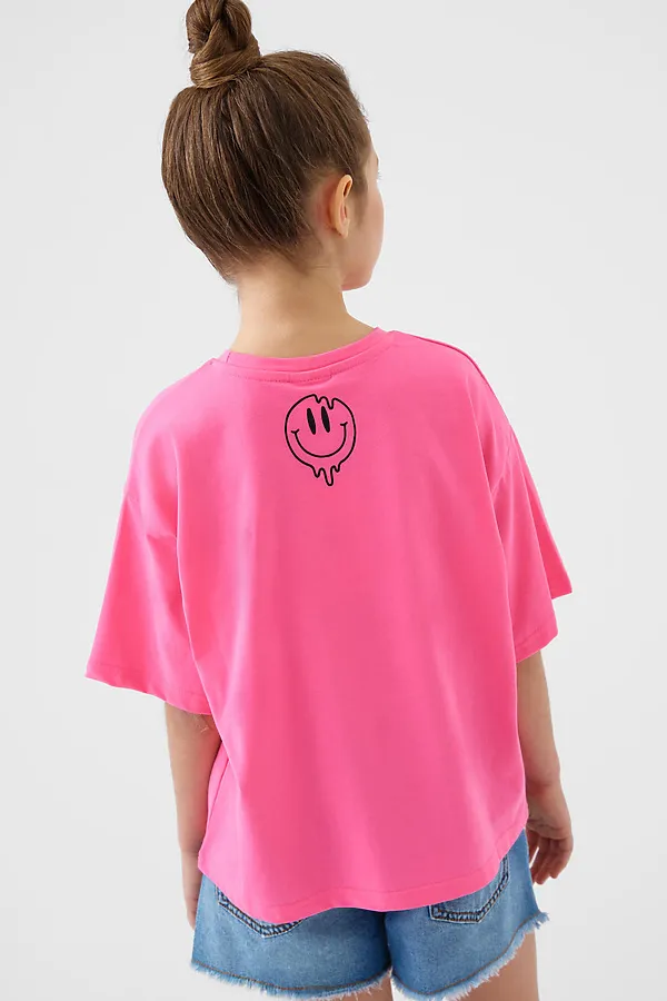 Фуфайка трикотажная для девочек (футболка) PLAYTODAY, розовый - фото 2