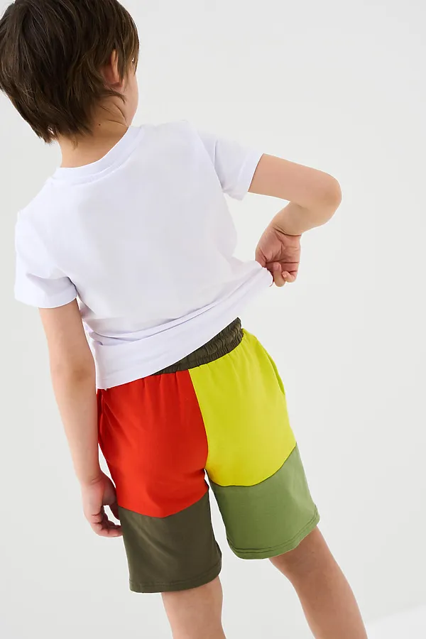 Комплект трикотажный для мальчиков: фуфайка (футболка), шорты PLAYTODAY, разноцветный - фото 2