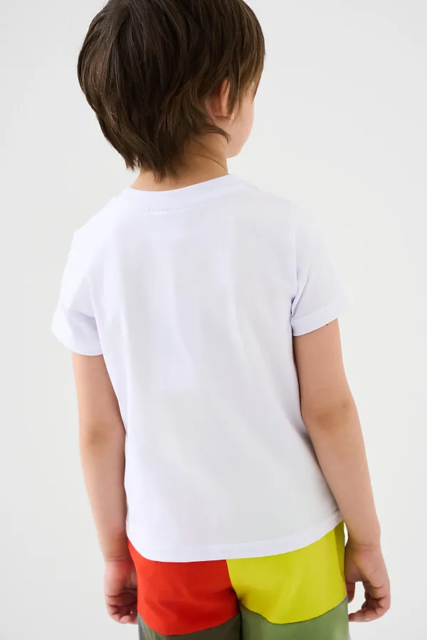 Комплект трикотажный для мальчиков: фуфайка (футболка), шорты PLAYTODAY, разноцветный - фото 2