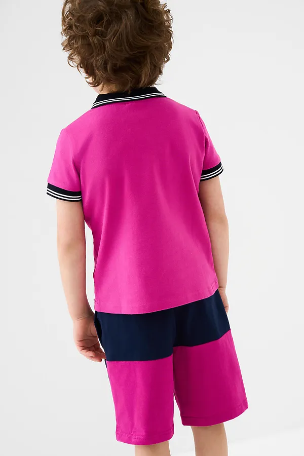 Шорты трикотажные для мальчиков, 2 шт в комплекте PLAYTODAY, тёмно-синий,зеленый,малиновый - фото 2