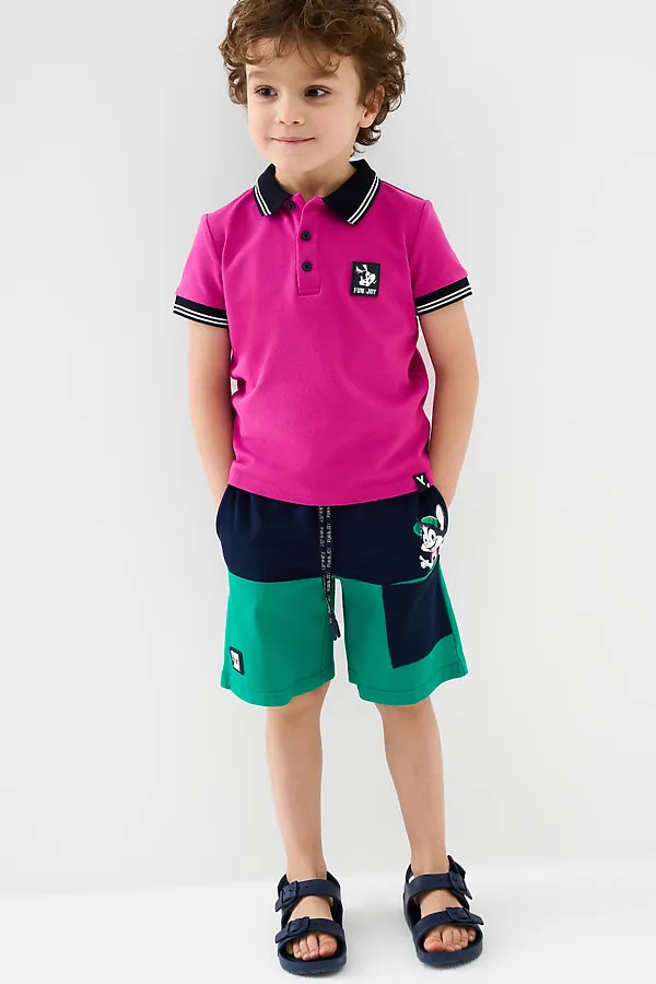 Шорты трикотажные для мальчиков, 2 шт в комплекте PLAYTODAY, тёмно-синий,зеленый,малиновый - фото 2