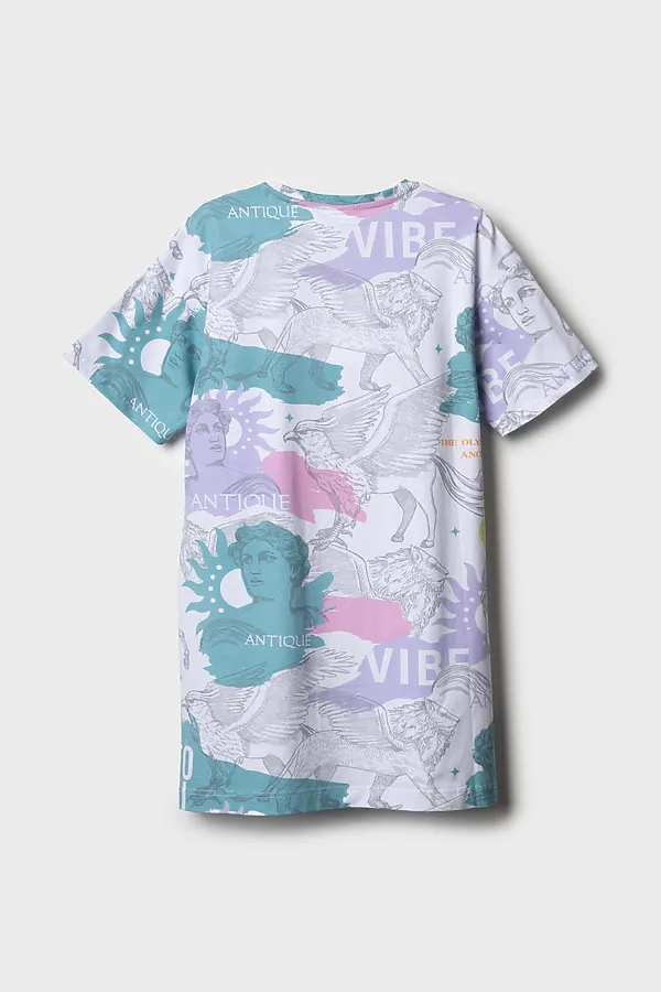 Платье трикотажное для девочек PLAYTODAY, разноцветный - фото 2