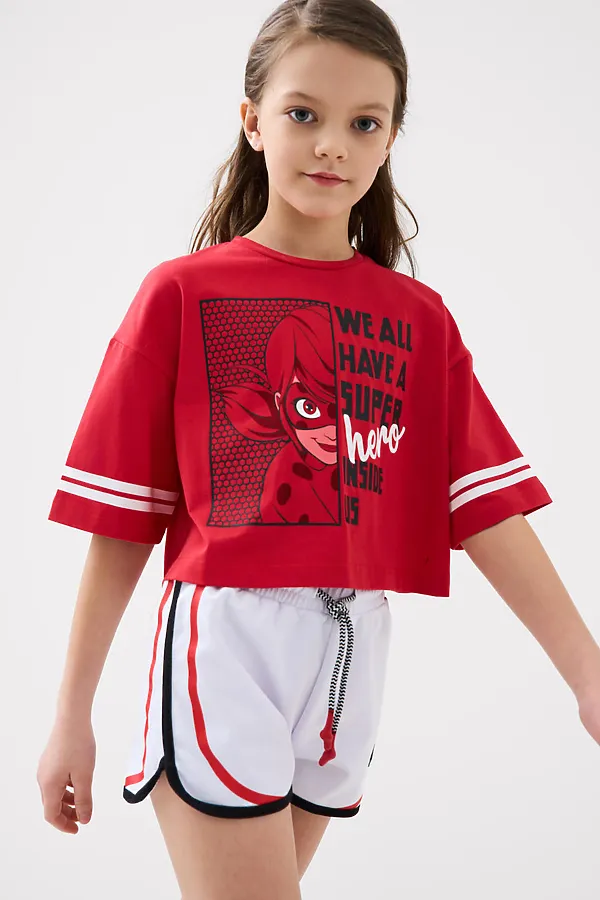 Шорты трикотажные для девочек, 2 шт в комплекте PLAYTODAY, белый,черный - фото 2