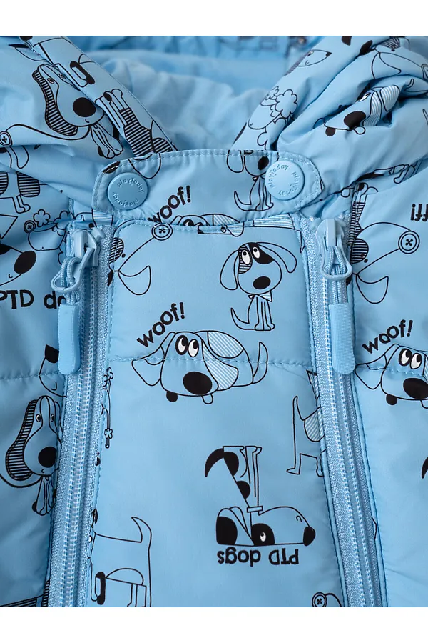 Конверт детский текстильный с полиуретановым покрытием для мальчиков PLAYTODAY, белый,голубой,черный - фото 2