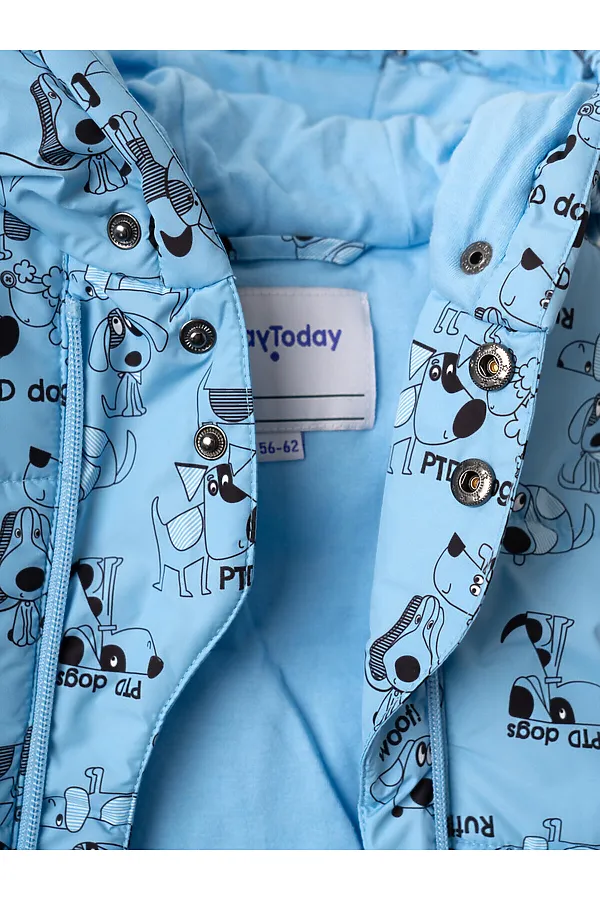 Конверт детский текстильный с полиуретановым покрытием для мальчиков PLAYTODAY, белый,голубой,черный - фото 2