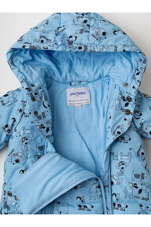 Конверт детский текстильный с полиуретановым покрытием для мальчиков PLAYTODAY, белый,голубой,черный - фото 2