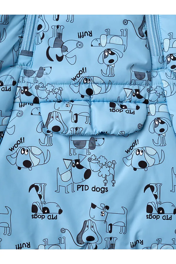 Конверт детский текстильный с полиуретановым покрытием для мальчиков PLAYTODAY, белый,голубой,черный - фото 2