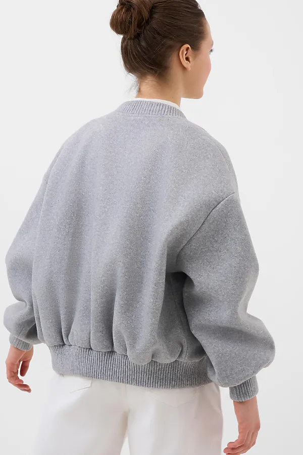 Куртка текстильная для девочек (бомбер) PLAYTODAY, серый - фото 2