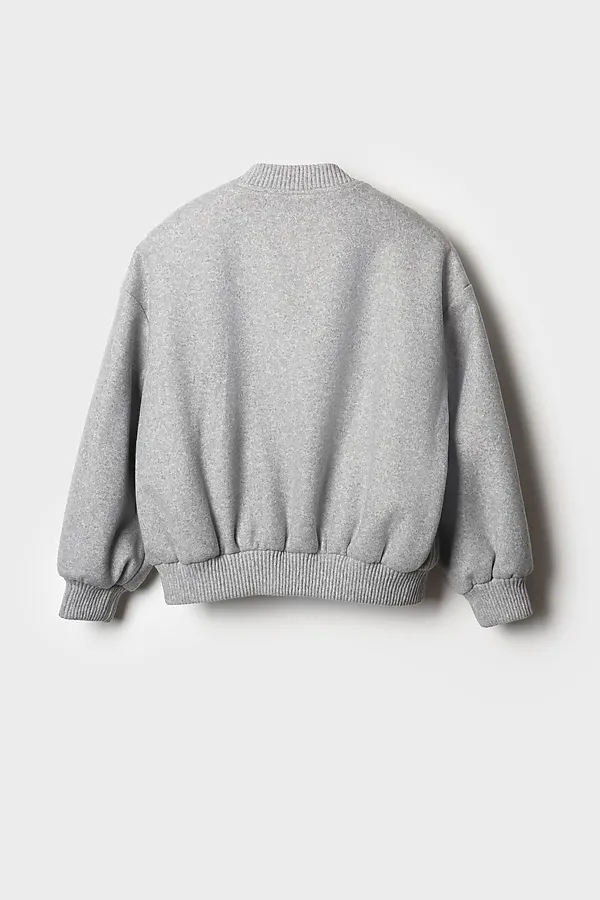 Куртка текстильная для девочек (бомбер) PLAYTODAY, серый - фото 2