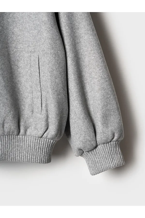 Куртка текстильная для девочек (бомбер) PLAYTODAY, серый - фото 2