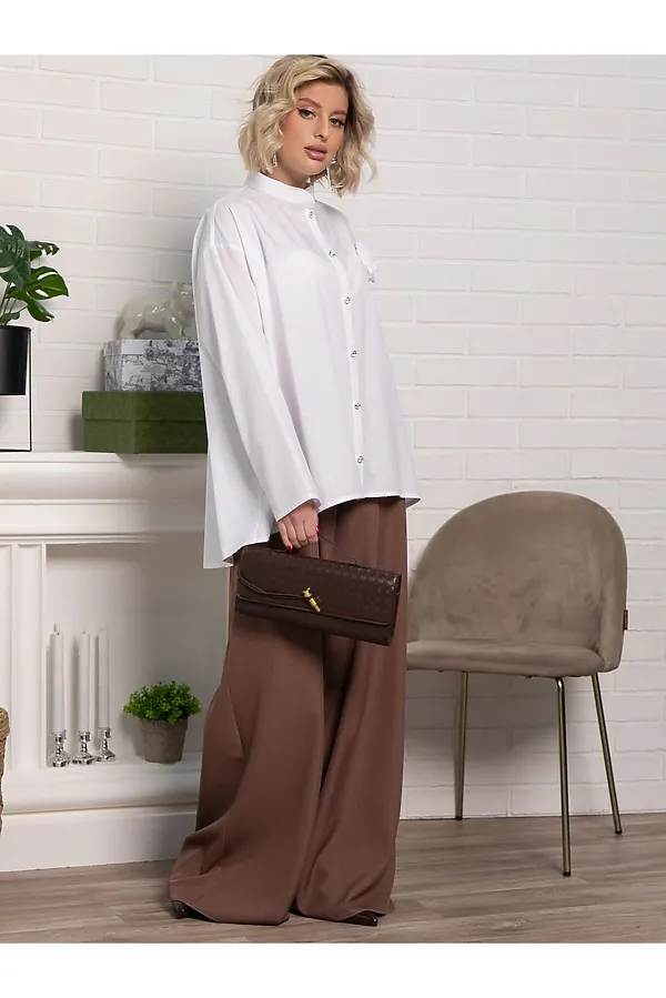 Блуза Луиза LADY TAIGA, белая - фото 2