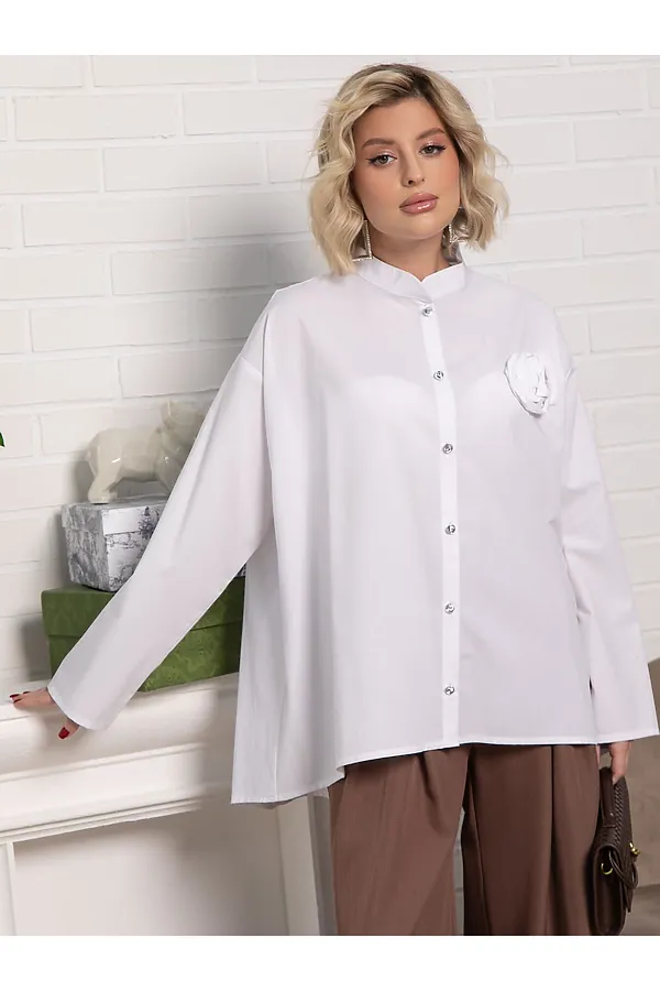 Блуза Луиза LADY TAIGA, белая - фото 2