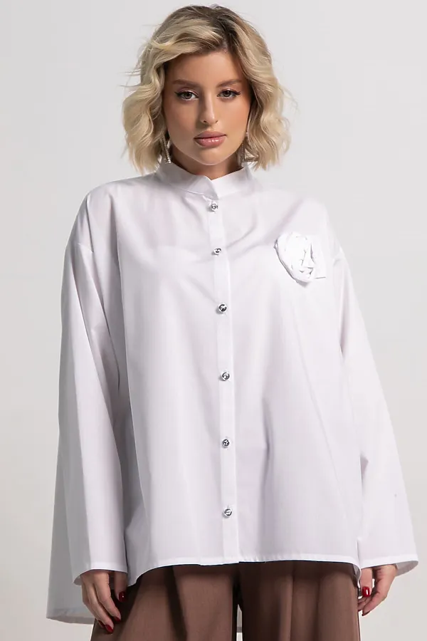 Блуза Луиза LADY TAIGA, белая - фото 2