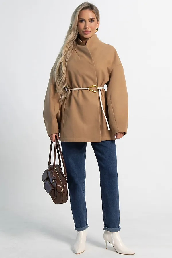 Пальто Мелания LADY TAIGA, кэмел - фото 2